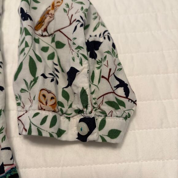 Anthropologie Maeve Women's Owl and Butterfly Tunic Blouse, size 8 - Picture 4 of 6